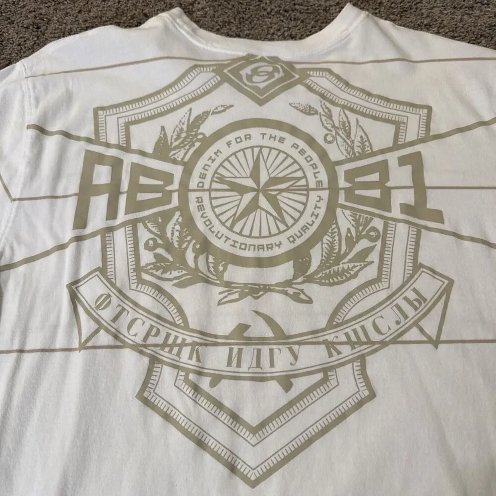 Vintage 90s Y2K Anchor Blue Two Toned Layered T-Shirt Size XL Graphic Baggy Punk
